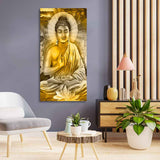 Abstract Art Lord Buddha Canvas Wall Painting - Decor Smart