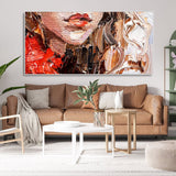 Abstract art of Beautiful Girl Face Canvas Wall Painting - Decor Smart