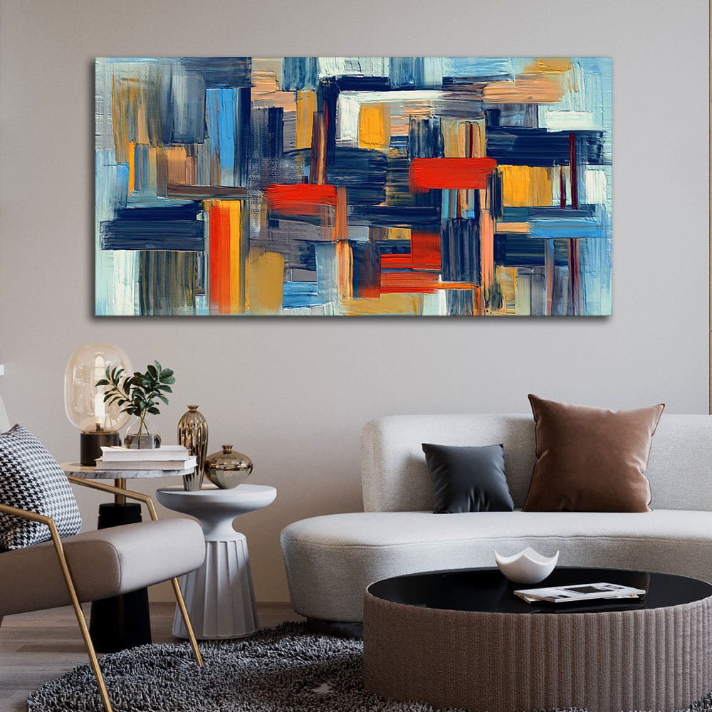 Abstract art of Colorful Texture Premium Canvas Wall Painting - Decor Smart
