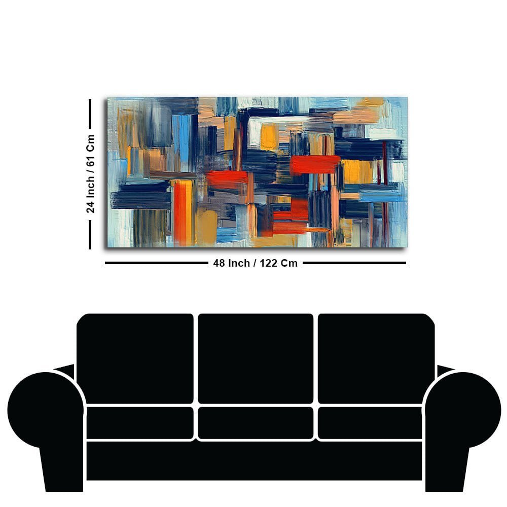 Abstract art of Colorful Texture Premium Canvas Wall Painting - Decor Smart