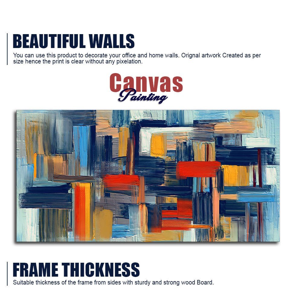 Abstract art of Colorful Texture Premium Canvas Wall Painting - Decor Smart