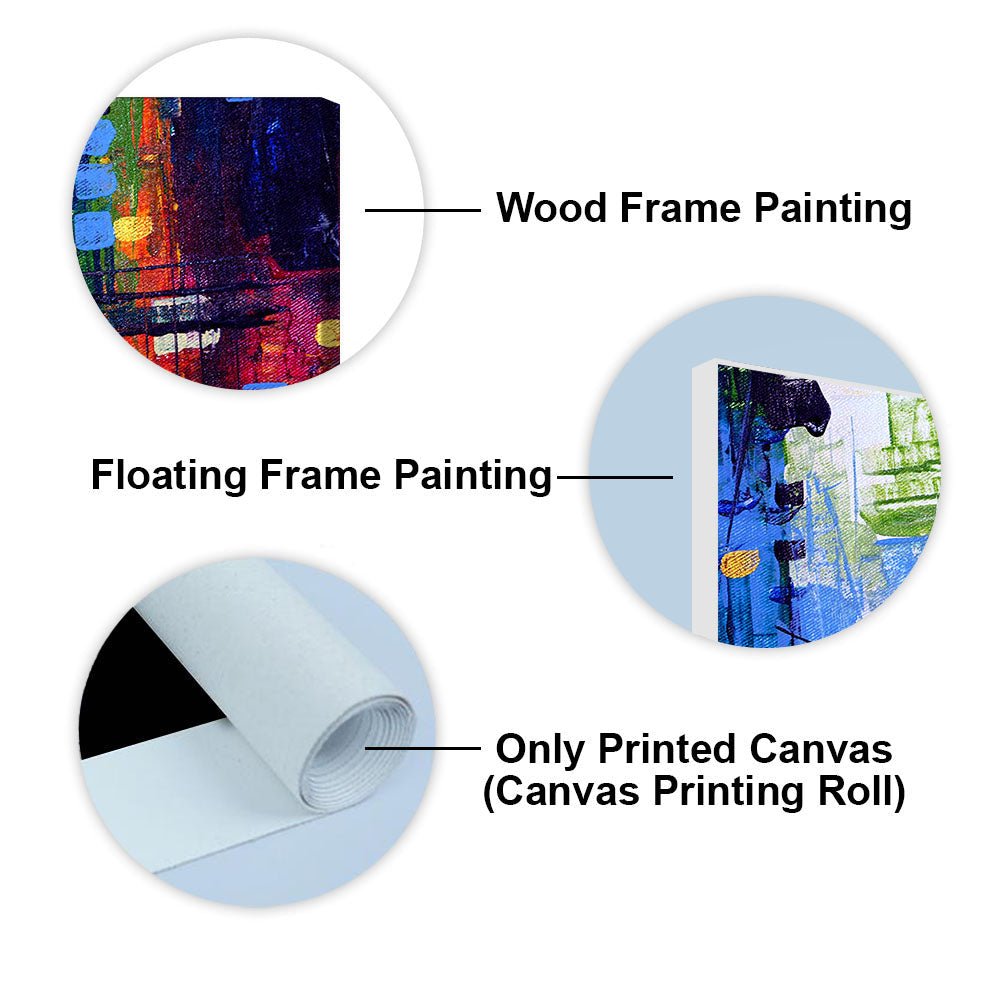 Abstract Art Premium Canvas Wall Painting of Cityscape - Decor Smart