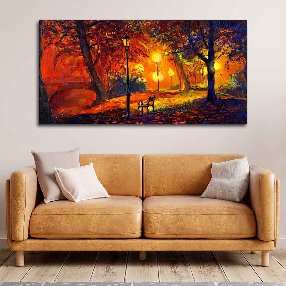 Abstract Art scenery of Park Wall Painting - Decor Smart
