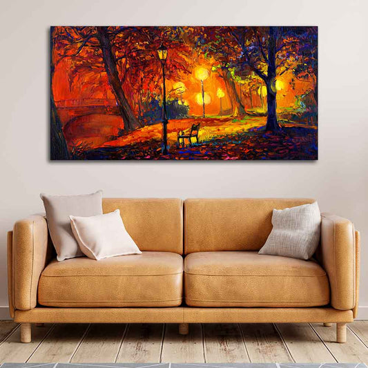 Abstract Art scenery of Park Wall Painting - Decor Smart