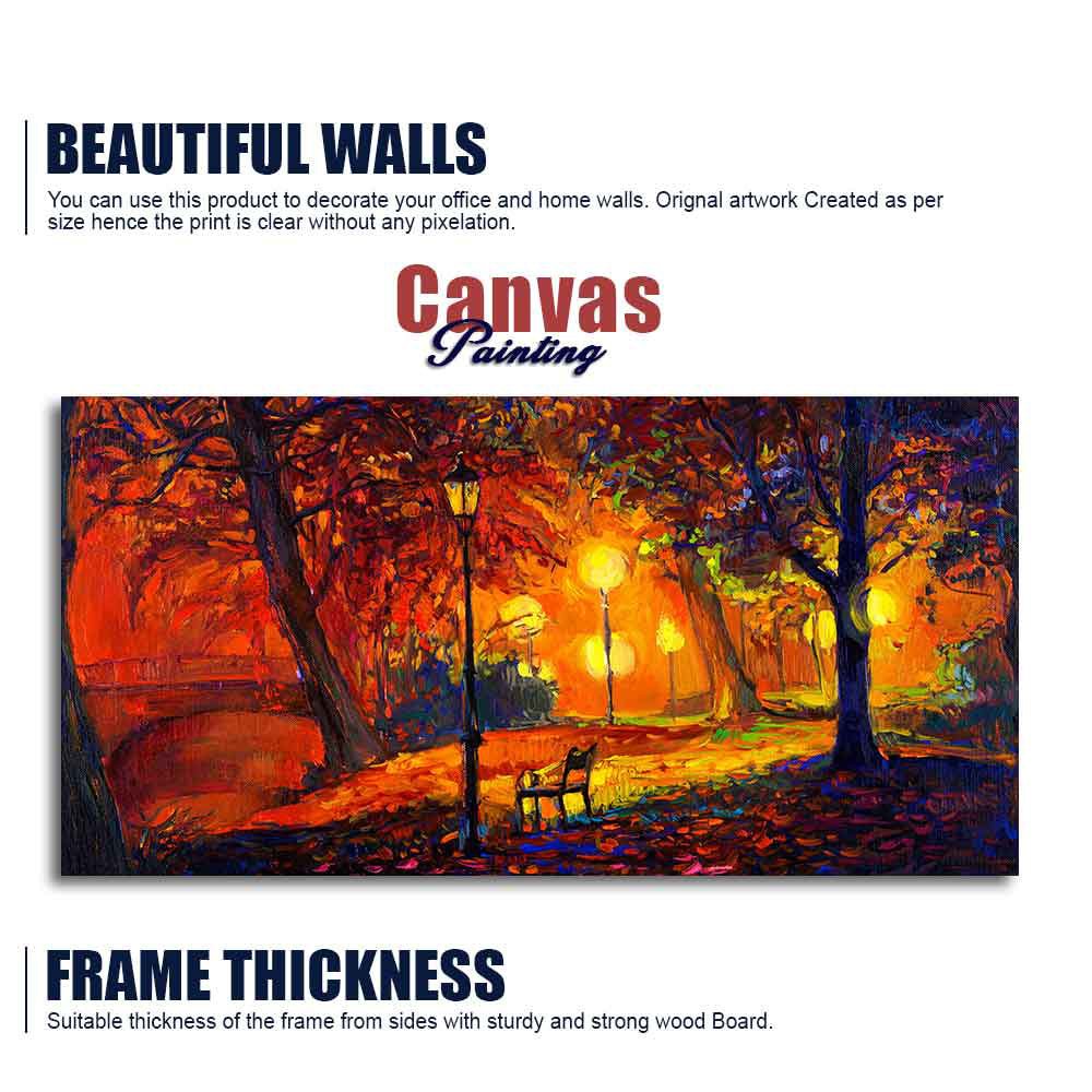 Abstract Art scenery of Park Wall Painting - Decor Smart