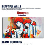 Abstract Art Wall Painting of Radha Krishna - Decor Smart