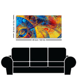Abstract Beautiful Colorful Textured Design Premium Canvas Wall Painting - Decor Smart