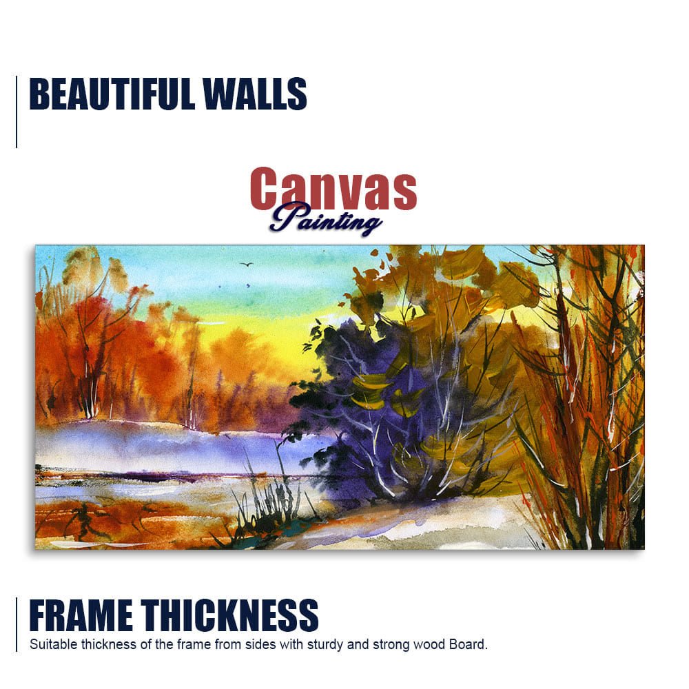 Abstract Beautiful Colorful Textured Design Premium Canvas Wall Painting - Decor Smart