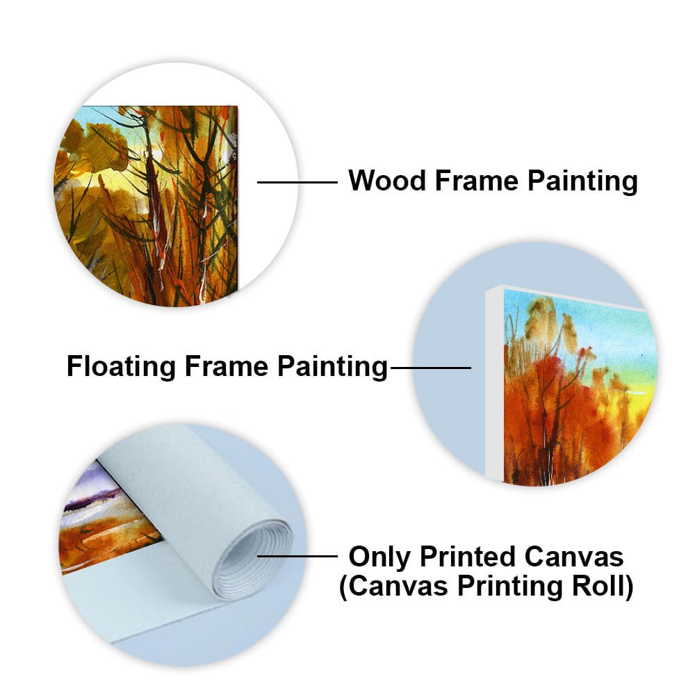 Abstract Beautiful Colorful Textured Design Premium Canvas Wall Painting - Decor Smart