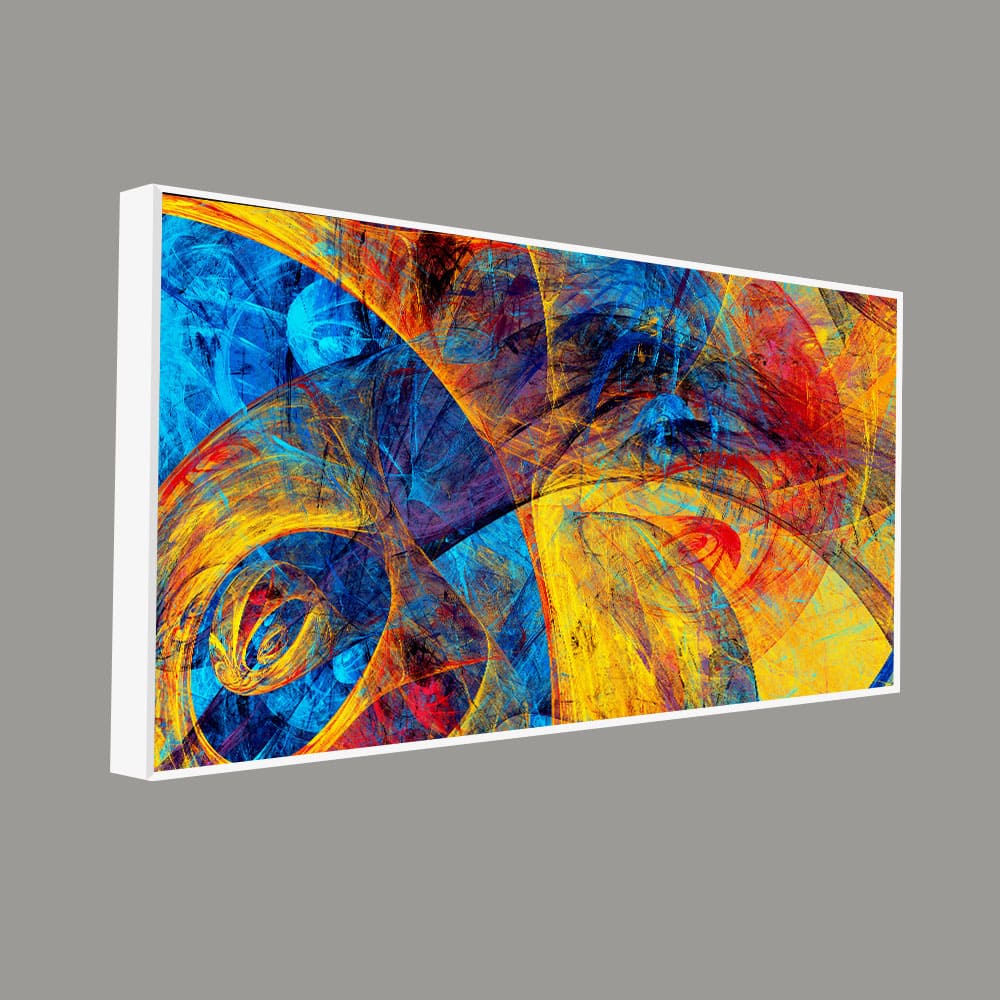 Abstract Beautiful Colorful Textured Design Premium Canvas Wall Painting - Decor Smart