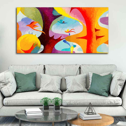 Abstract Bird Flying Premium Canvas Wall Painting - Decor Smart