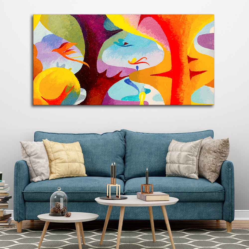 Abstract Bird Flying Premium Canvas Wall Painting - Decor Smart