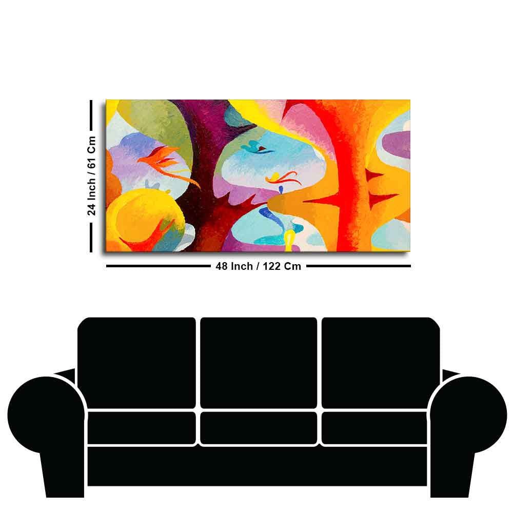 Abstract Bird Flying Premium Canvas Wall Painting - Decor Smart