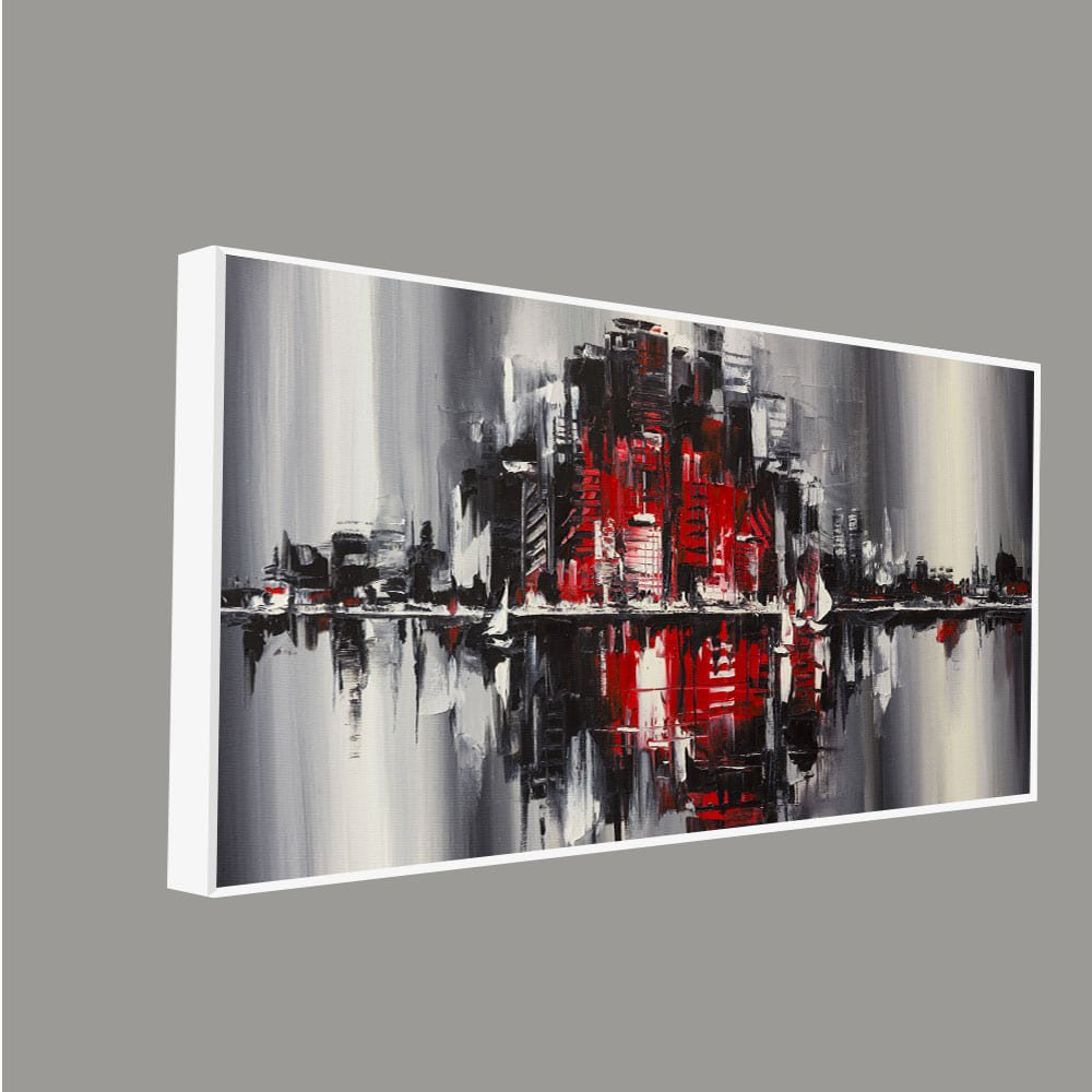 Abstract City Skyline Premium Wall Painting - Decor Smart