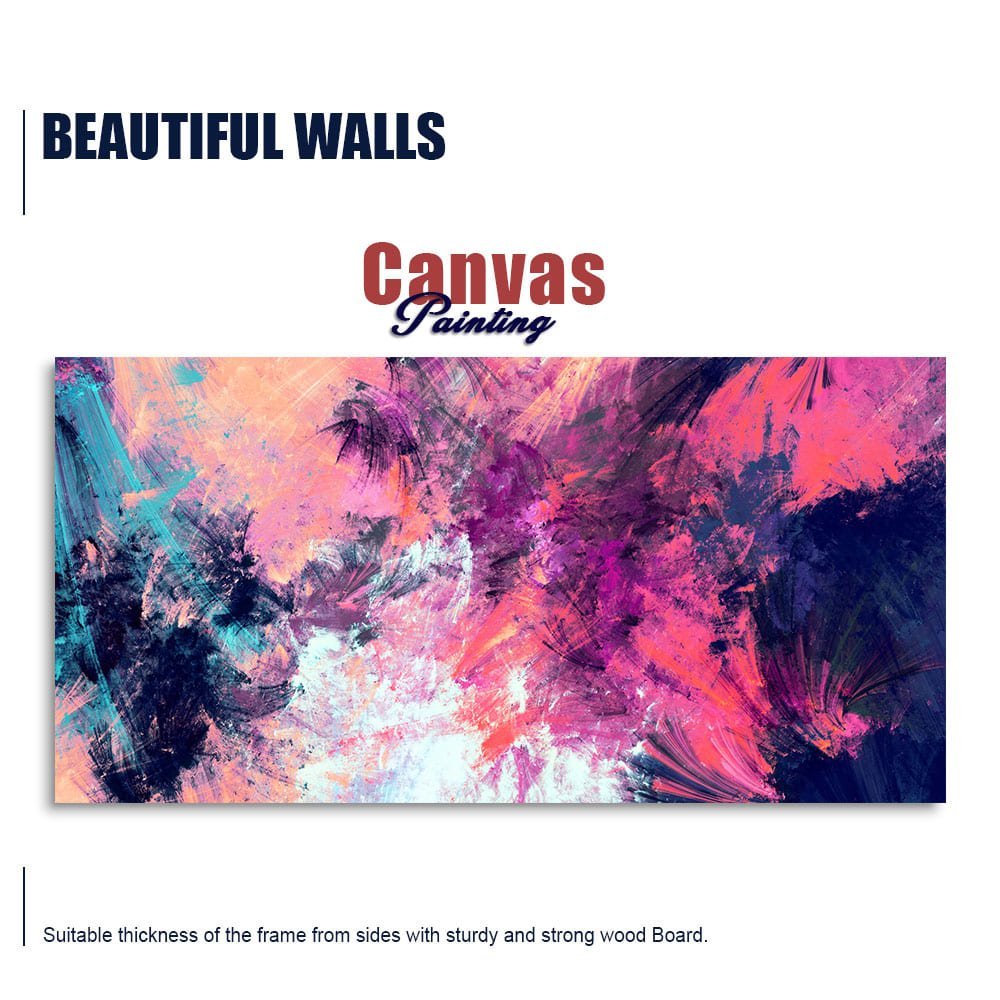 Abstract Color Dynamic Texture Background Premium Canvas Wall Painting - Decor Smart