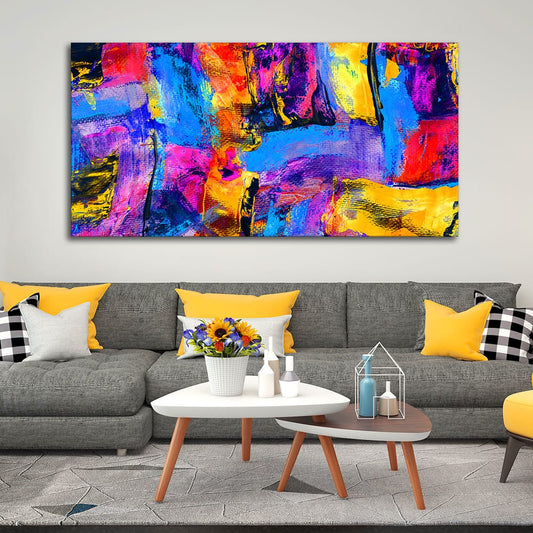 Abstract Color Texture Art Premium Canvas Wall Painting - Decor Smart