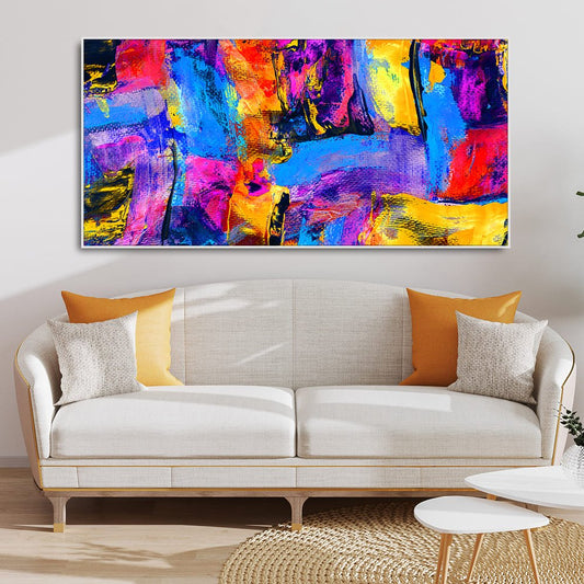 Abstract Color Texture Art Premium Canvas Wall Painting - Decor Smart