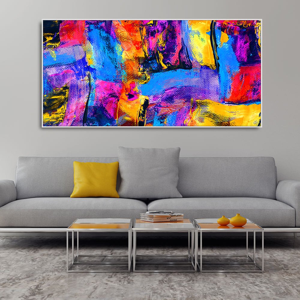 Abstract Color Texture Art Premium Canvas Wall Painting - Decor Smart