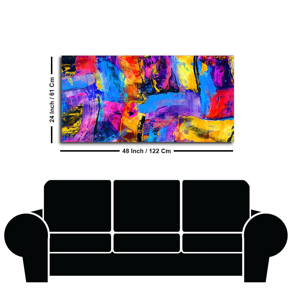 Abstract Color Texture Art Premium Canvas Wall Painting - Decor Smart