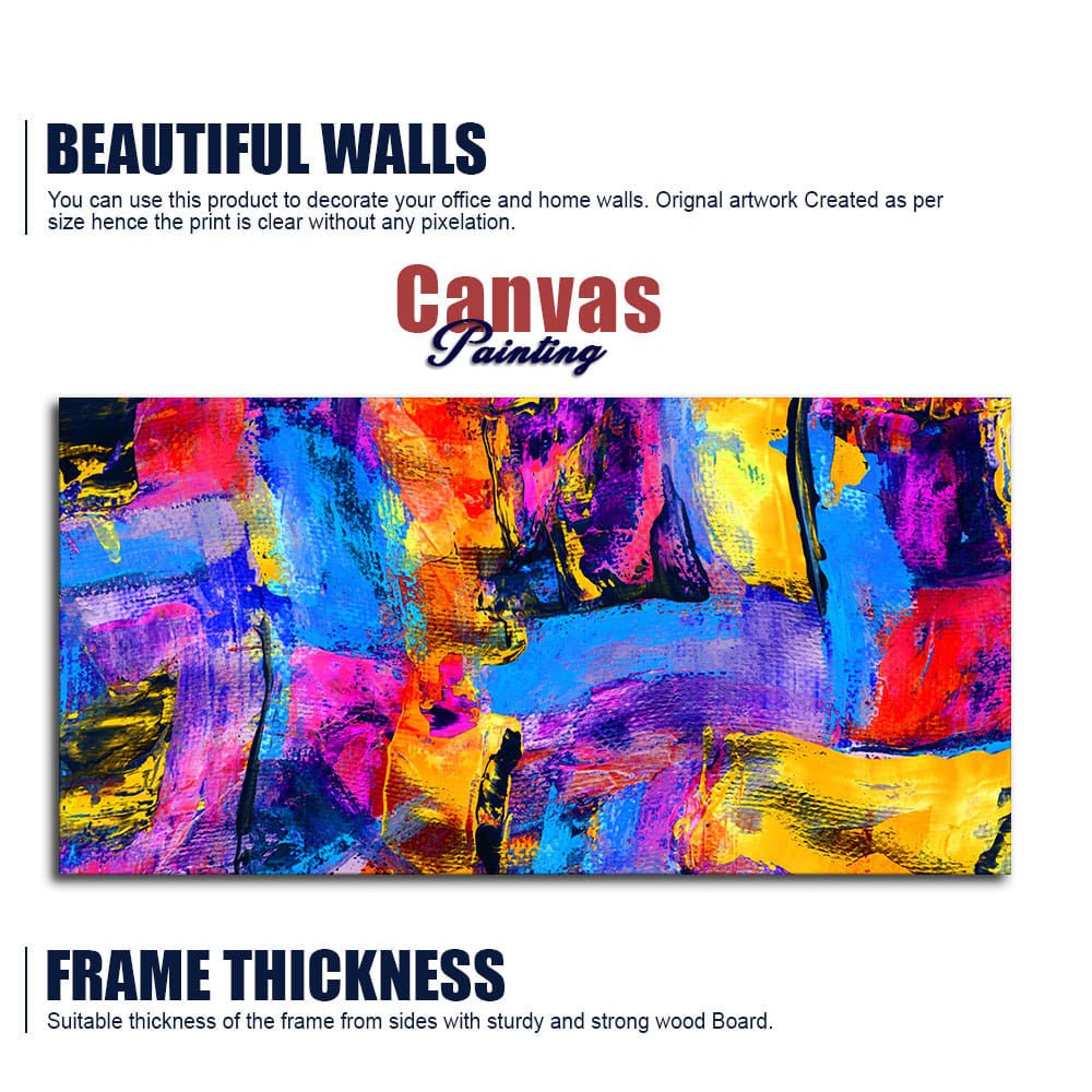 Abstract Color Texture Art Premium Canvas Wall Painting - Decor Smart