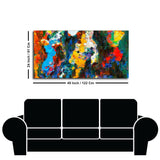 Abstract Colorful Acrylic Texture Canvas Wall Painting - Decor Smart