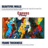 Abstract Colorful Acrylic Texture Canvas Wall Painting - Decor Smart