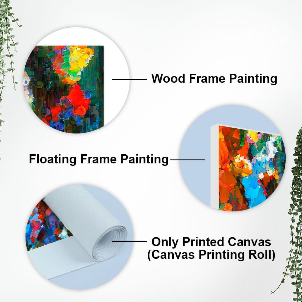 Abstract Colorful Acrylic Texture Canvas Wall Painting - Decor Smart
