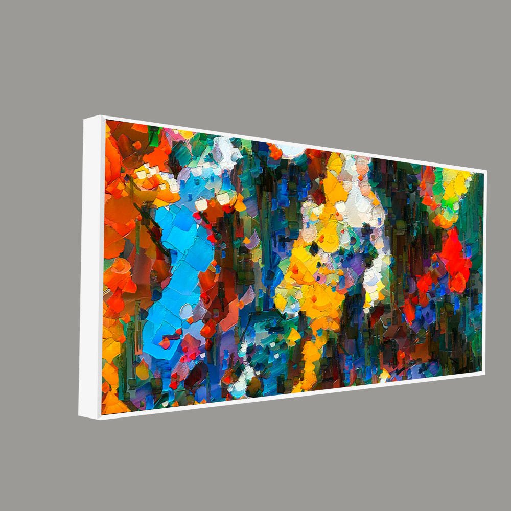 Abstract Colorful Acrylic Texture Canvas Wall Painting - Decor Smart