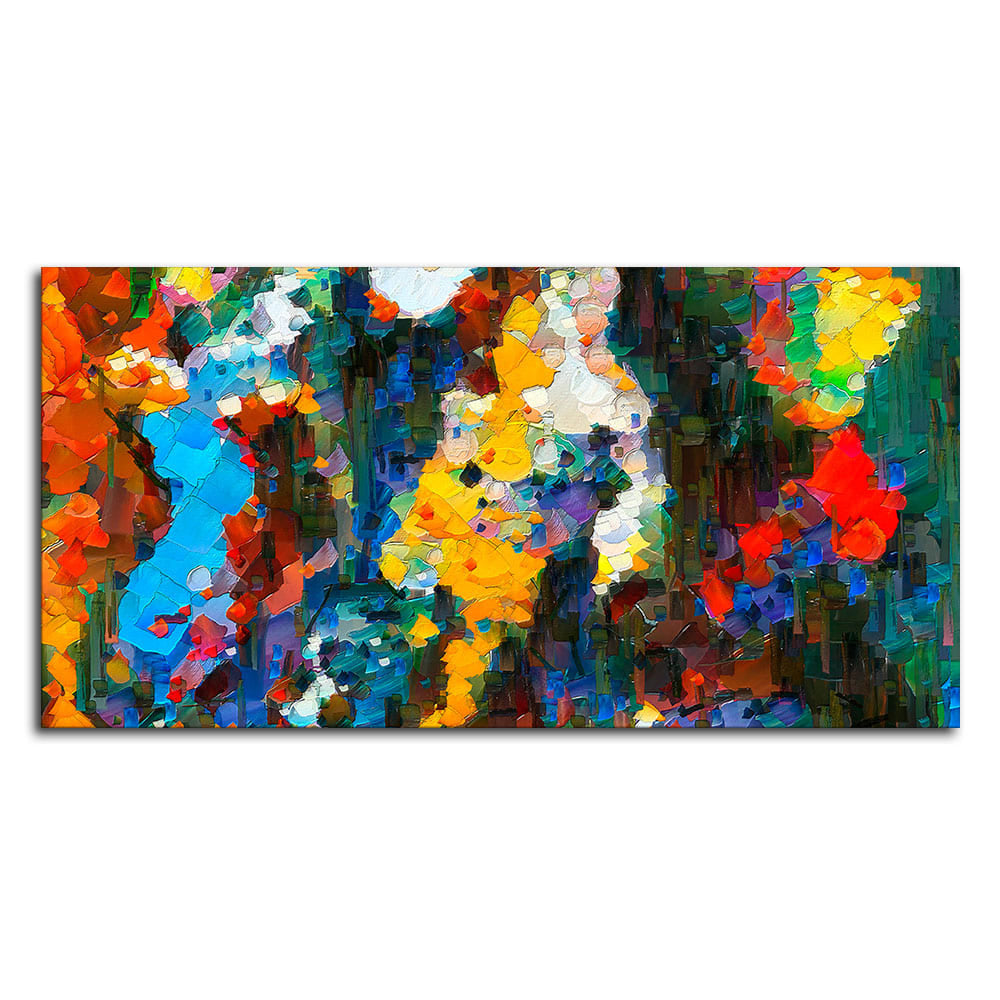 Abstract Colorful Acrylic Texture Canvas Wall Painting