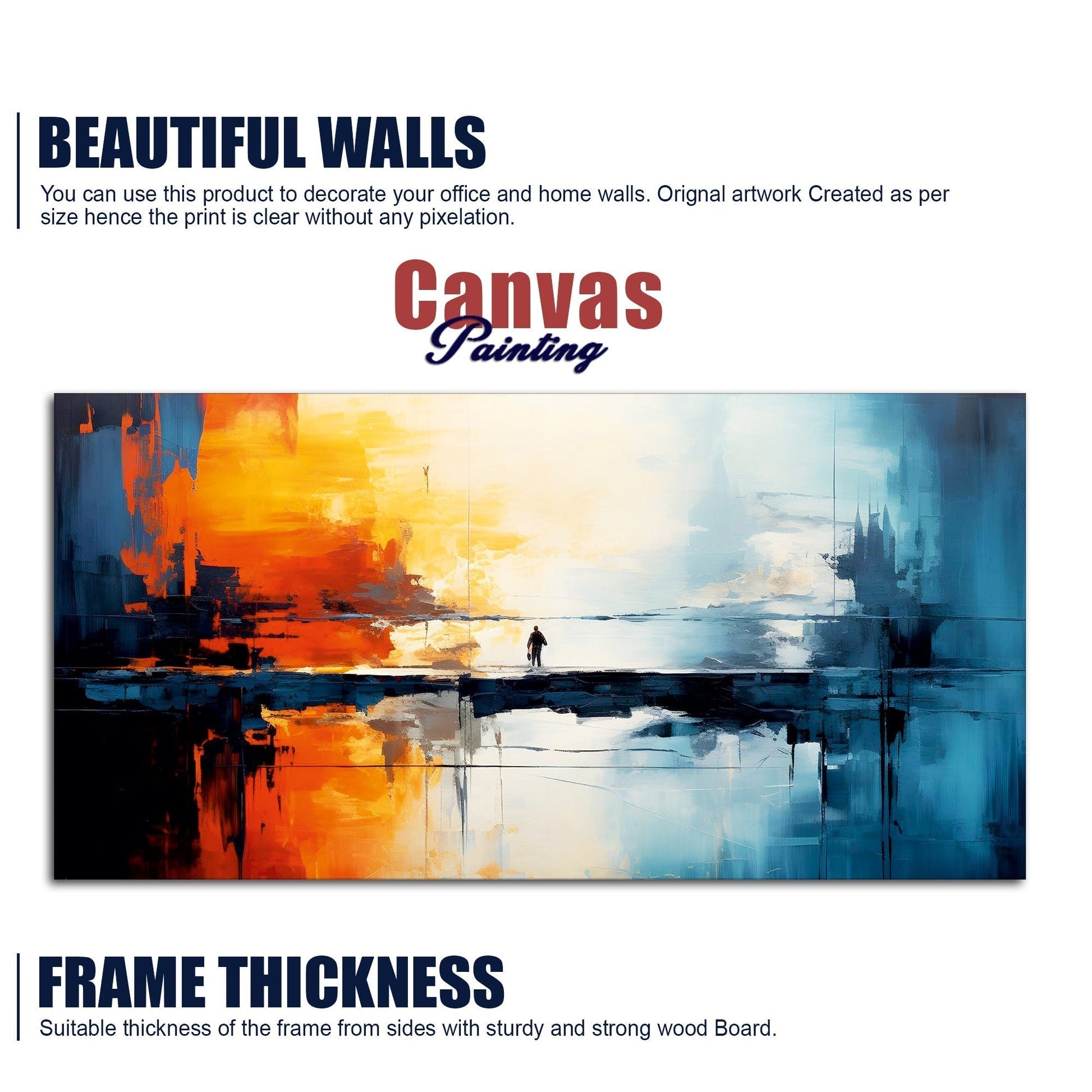 Abstract Colorful Artistic Art Canvas Wall Painting - Decor Smart
