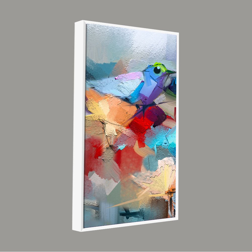 Abstract Colorful Bird and Flower Canvas Wall Painting - Decor Smart