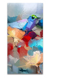 Abstract Colorful Bird and Flower Canvas Wall Painting - Decor Smart