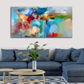 Abstract Colorful Bird and Spring Flower Canvas Wall Painting