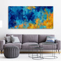 Abstract Colorful Blue Textured Design Art Canvas Wall Painting