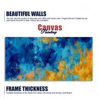 Abstract Colorful Blue Textured Design Art Canvas Wall Painting