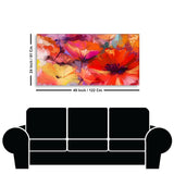 Abstract Colorful Composition of Vibrant Spring Floral Canvas Wall Painting - Decor Smart