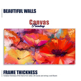 Abstract Colorful Composition of Vibrant Spring Floral Canvas Wall Painting - Decor Smart
