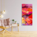 Abstract Colorful Composition of Vibrant Spring Floral Premium Canvas Wall Painting - Decor Smart