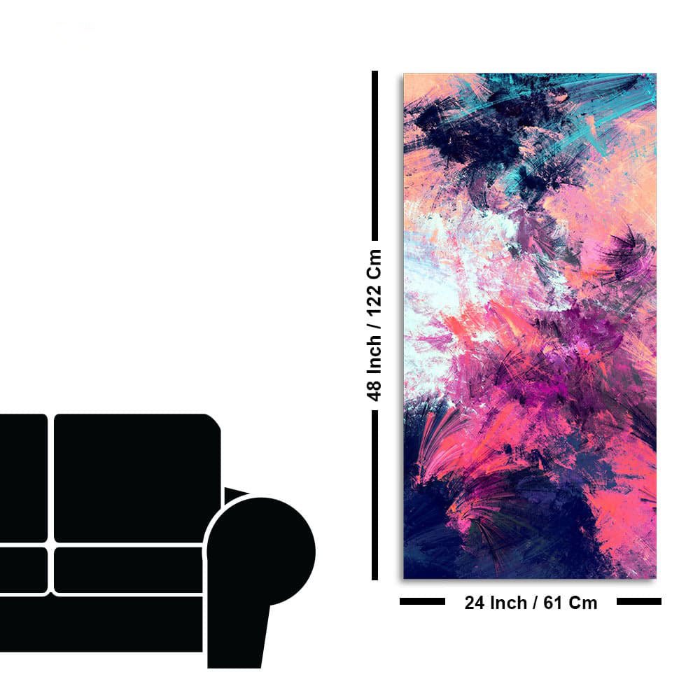 Abstract Colorful Dynamic Texture Background Premium Canvas Wall Painting - Decor Smart