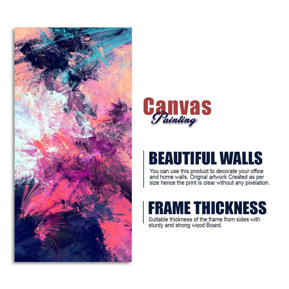 Abstract Colorful Dynamic Texture Background Premium Canvas Wall Painting - Decor Smart
