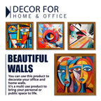 Abstract Colorful Face Art Wall Frame Set of Four