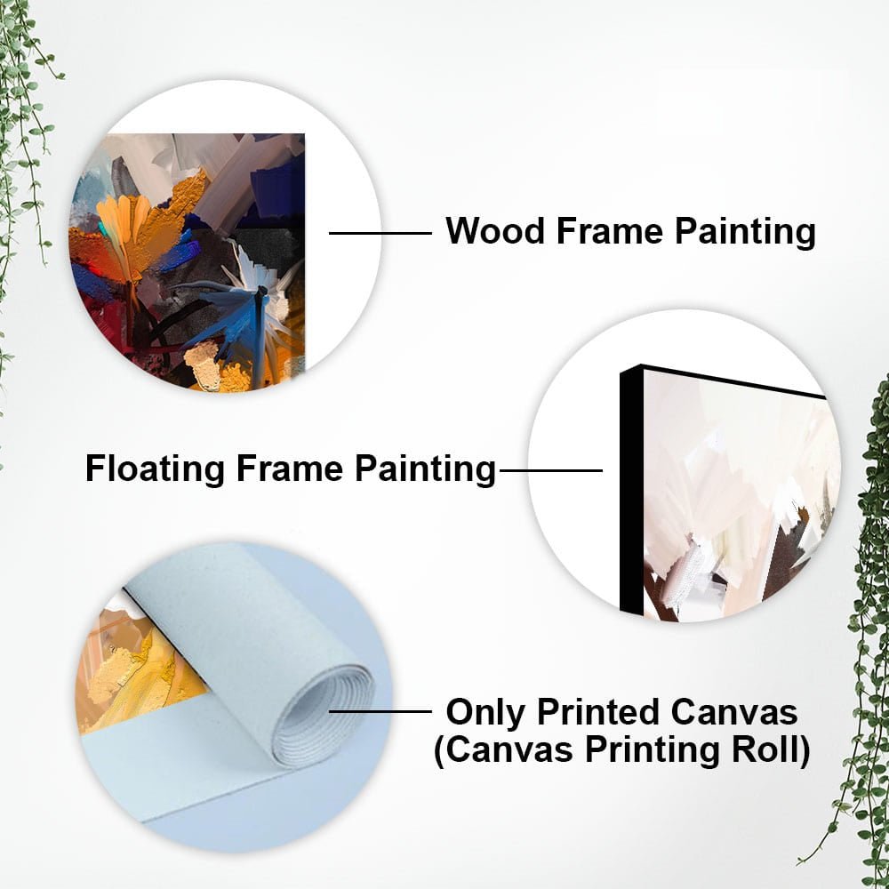 Abstract Colorful Floral Flower art Canvas Wall Painting - Decor Smart