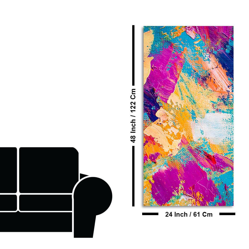 Abstract Colorful Modern Textured Art Premium Wall Painting - Decor Smart