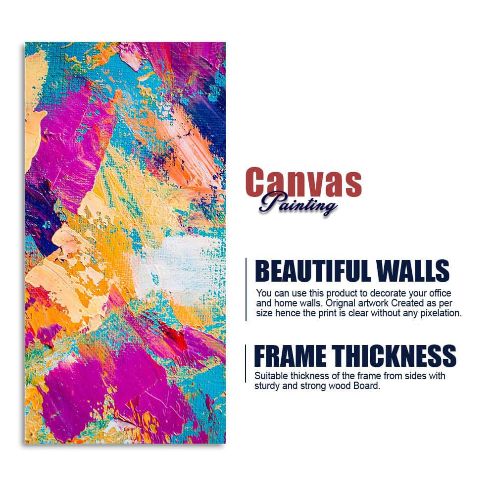 Abstract Colorful Modern Textured Art Premium Wall Painting - Decor Smart