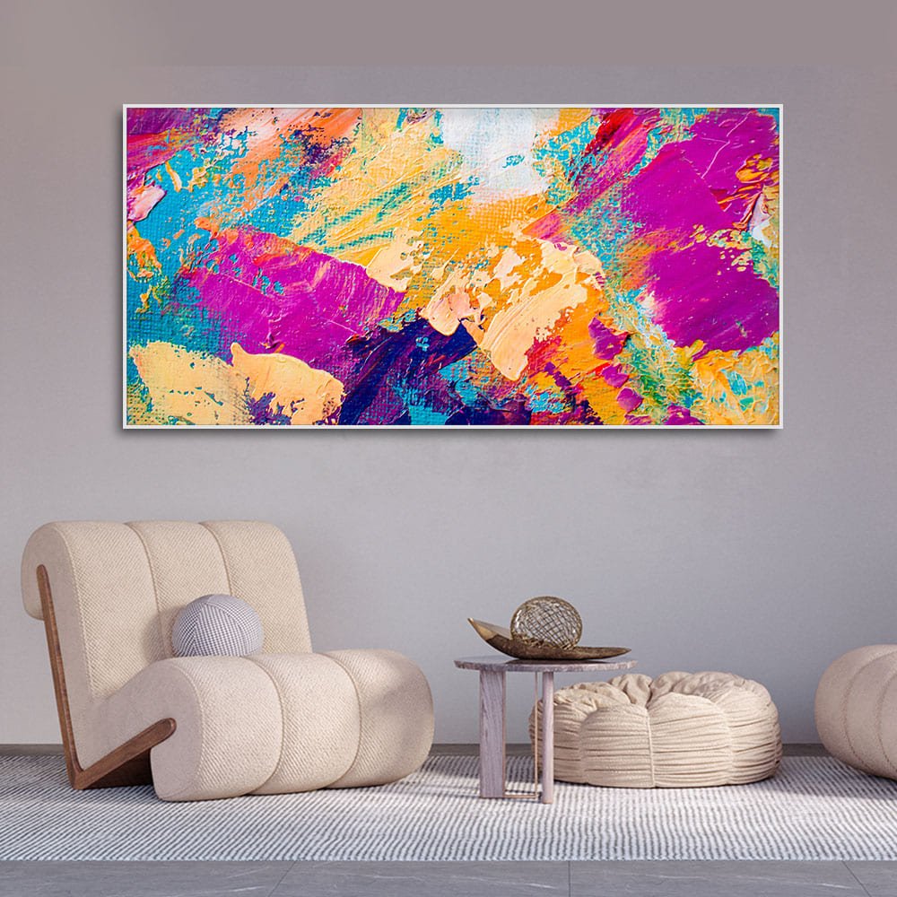 Abstract Colorful Modern Textured Art Wall Painting - Decor Smart