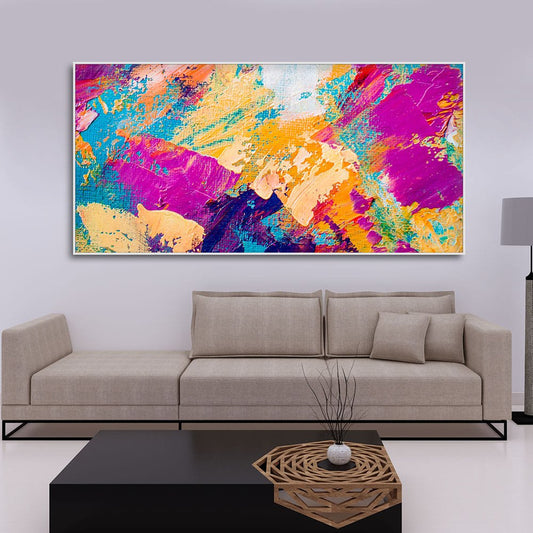 Abstract Colorful Modern Textured Art Wall Painting - Decor Smart