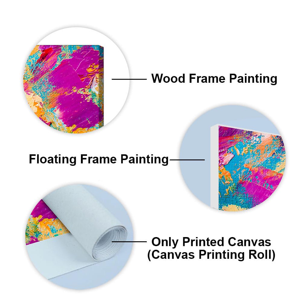 Abstract Colorful Modern Textured Art Wall Painting - Decor Smart