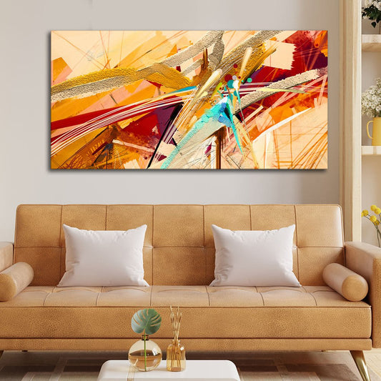 Abstract Colorful Oil Texture Canvas Wall Painting - Decor Smart