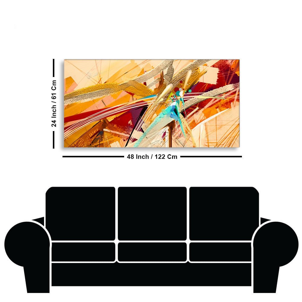 Abstract Colorful Oil Texture Canvas Wall Painting - Decor Smart