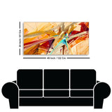 Abstract Colorful Oil Texture Canvas Wall Painting - Decor Smart